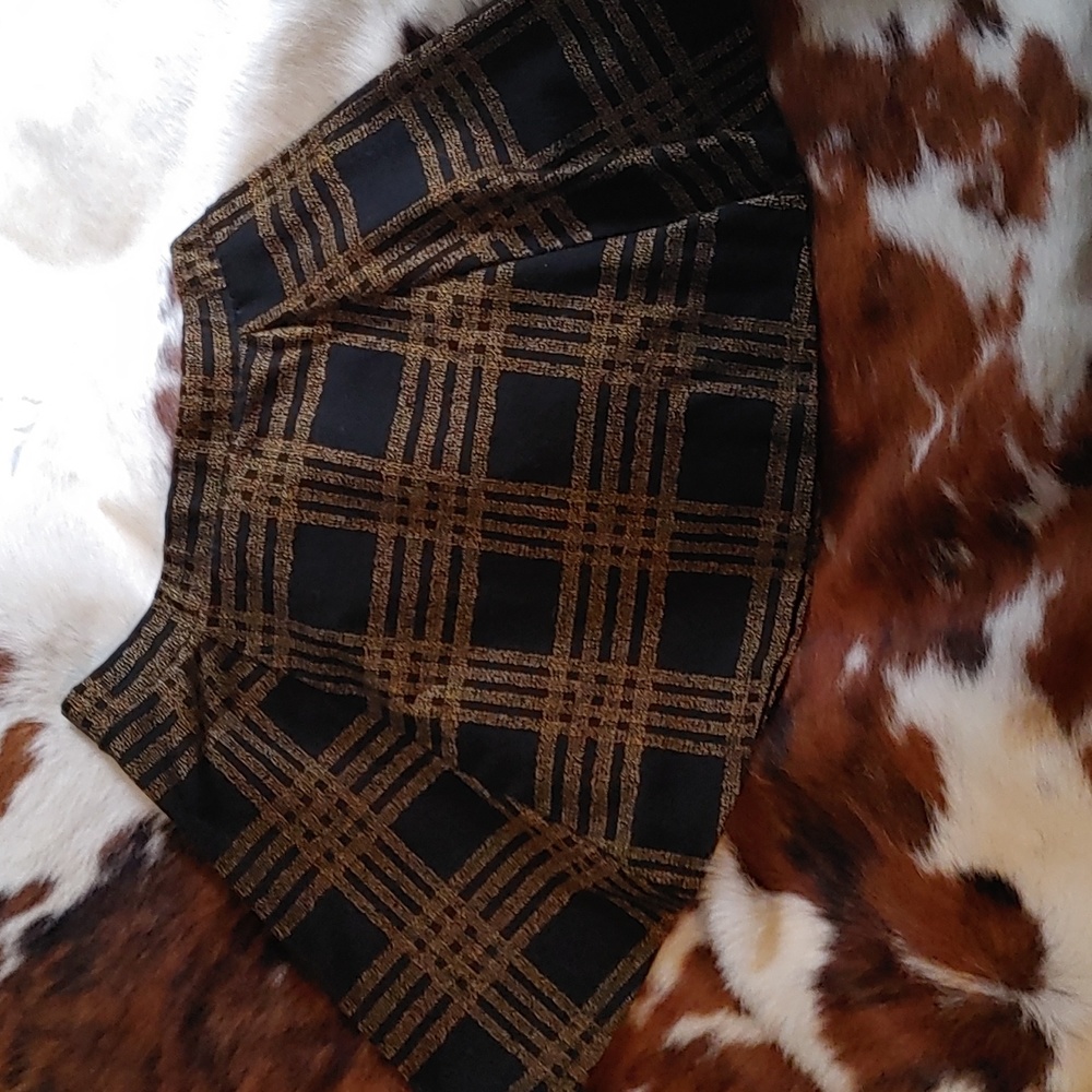 Eclipse Tartan Stripe Mini Skirt Sz lg